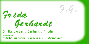 frida gerhardt business card